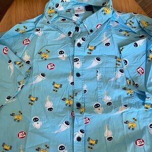 Disney Pixar wall-e size 2xl button up shirt